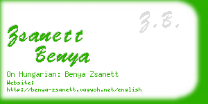 zsanett benya business card